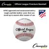 Champion Sports Leather Baseball Set: Dozen Indoor / Outdoor Genuine Leather Official League Baseballs for Practice Training or Real Game – OLB10 Pack of 12