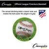 Champion Sports Leather Baseball Set: Dozen Indoor / Outdoor Genuine Leather Official League Baseballs for Practice Training or Real Game – OLB10 Pack of 12