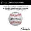 Champion Sports Leather Baseball Set: Dozen Indoor / Outdoor Genuine Leather Official League Baseballs for Practice Training or Real Game – OLB5 Pack of 12