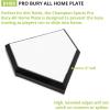 Champion Sports Pro Bury All Home Plate – Molded Rubber, Hardwood Bottom Home Plate