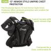 Champion Sports Umpire Chest Protector: 3 Millimeter Molded Plate Armor Style Softball & Baseball Chest Protector – 13″ – Black