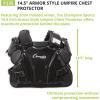 Champion Sports Umpire Chest Protector: 3 Millimeter Molded Plate Armor Style Softball & Baseball Chest Protector – Black