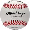 Champion Sports Leather Baseball Set: Dozen Indoor / Outdoor Genuine Leather Official League Baseballs for Practice Training or Real Game – OLBXX Pack of 12