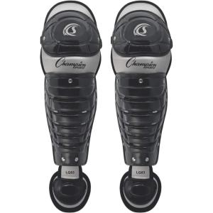 Champion Sports 13″L Single Knee Shin Guards with Wrap-around Padding – Ages: 9-12