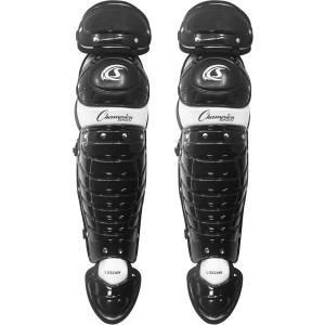 Champion Sports 14.5″L Double Knee Full Wing Shin Guards with Wrap-around Padding and Removable Second Toe – Ages: 12-16