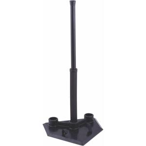 Champion Sports Deluxe Batting Tee – Mounted on Official Home Plate, Adjustable Telescopic Molded Rubber Tee, Multiple Style Options – Singles & Sets Available(3 Position)