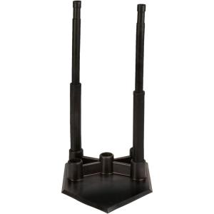 Champion Sports Deluxe Batting Tee – Mounted on Official Home Plate, Adjustable Telescopic Molded Rubber Tee, Multiple Style Options – Singles & Sets Available(Deluxe 5 Position Batting Tee)
