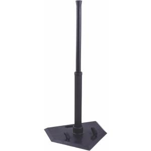 Champion Sports Deluxe Batting Tee – Mounted on Official Home Plate, Adjustable Telescopic Molded Rubber Tee, Multiple Style Options – Singles & Sets Available(1 Position)