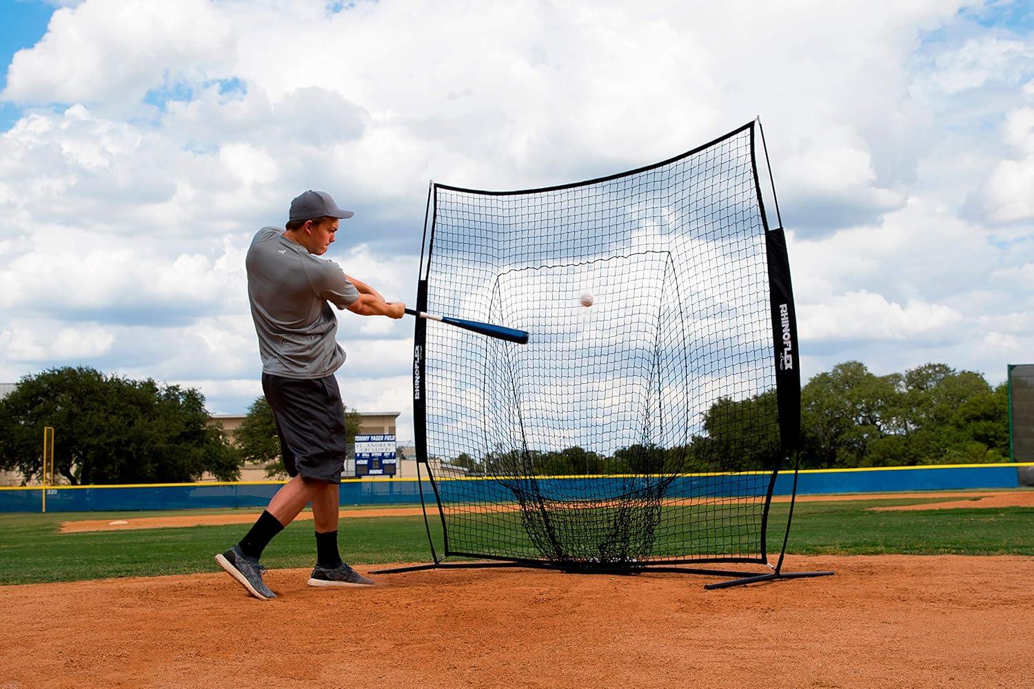 image:imageChampion Sports Baseball Softball Net Rhino Flex Baseball Softball Pitching and Batting Training Net Portable Hitting and Throwing Practice Net