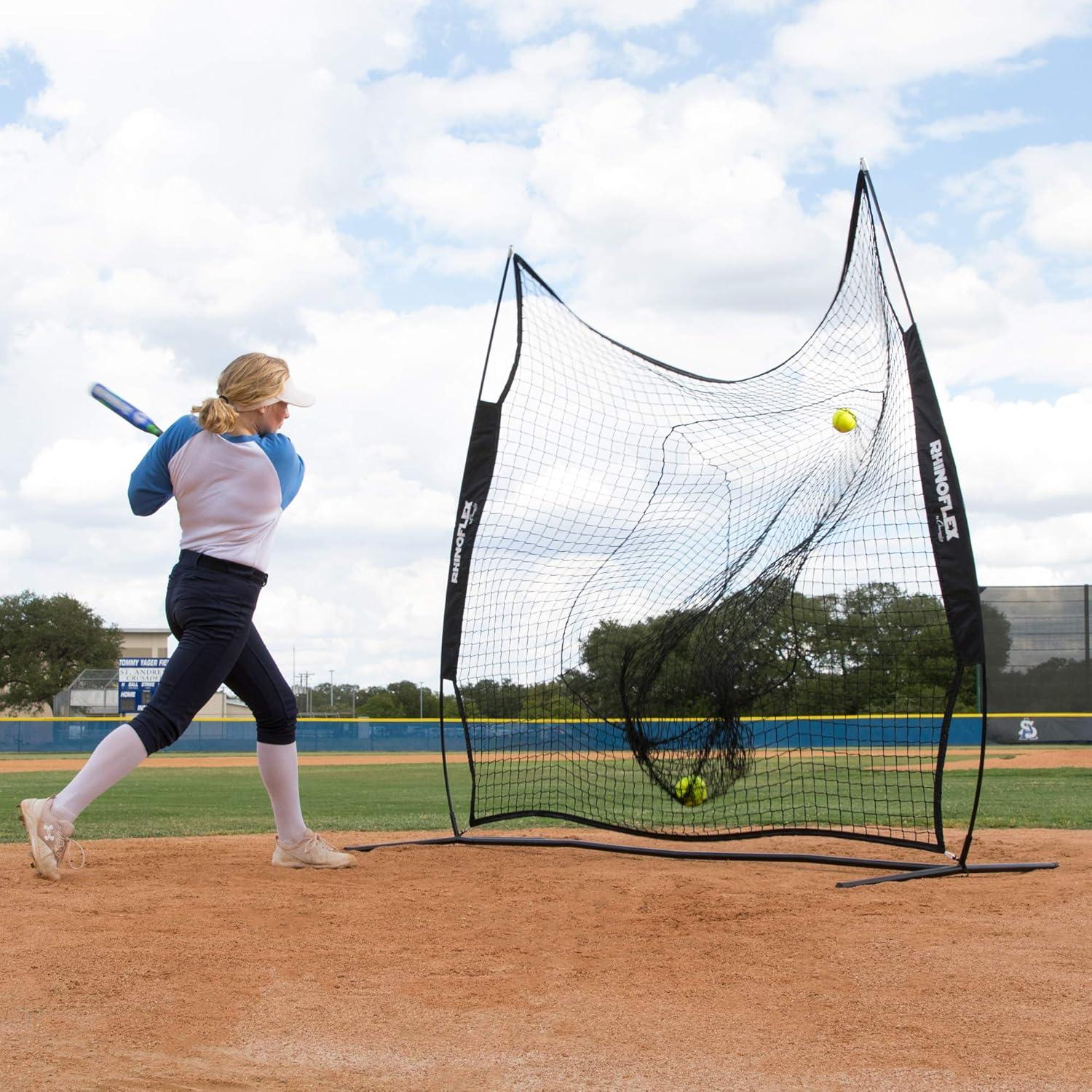image:imageChampion Sports Baseball Softball Net Rhino Flex Baseball Softball Pitching and Batting Training Net Portable Hitting and Throwing Practice Net