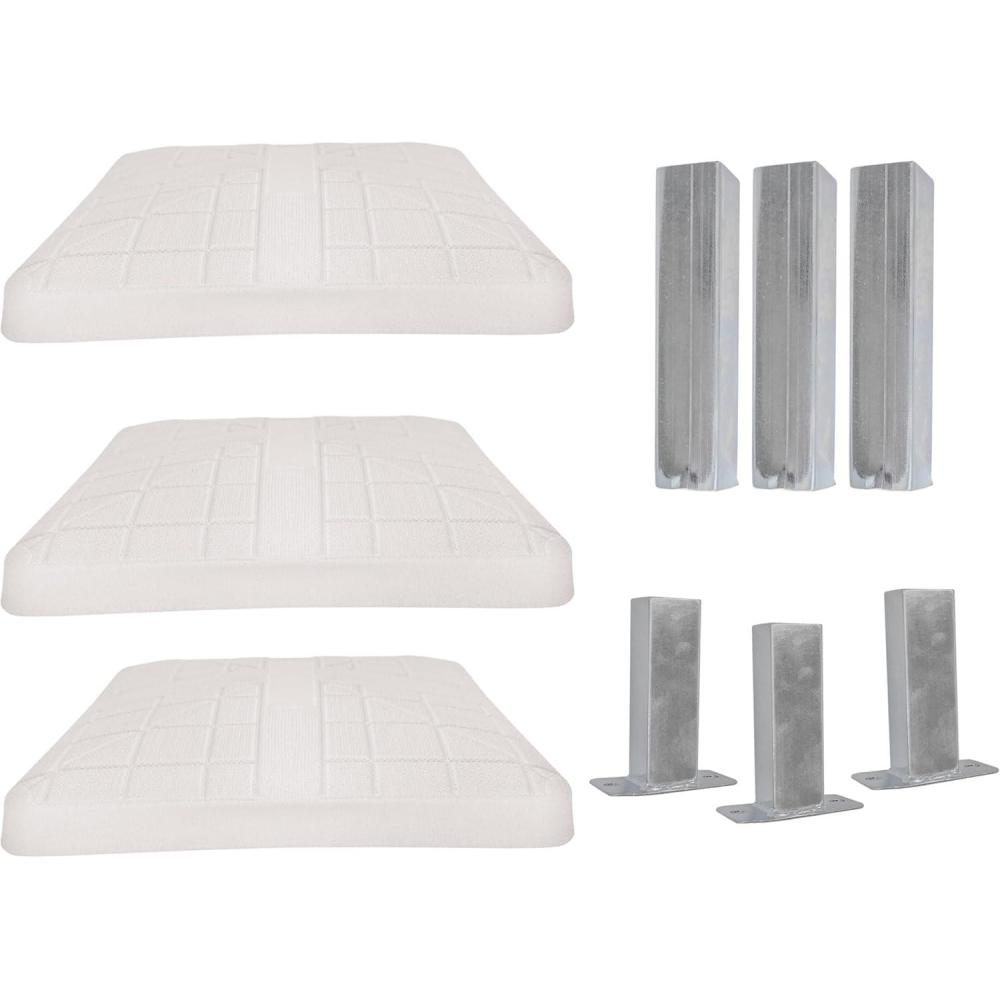 image:imageChampion Sports Pro Anchored BaseballSoftball Base Sets HeavyDuty Bases with Welded amp Bolted Stanchions Base Replacement Pins amp Anchor Plugs3 Qty Pro Heavy Duty Anchored Set
