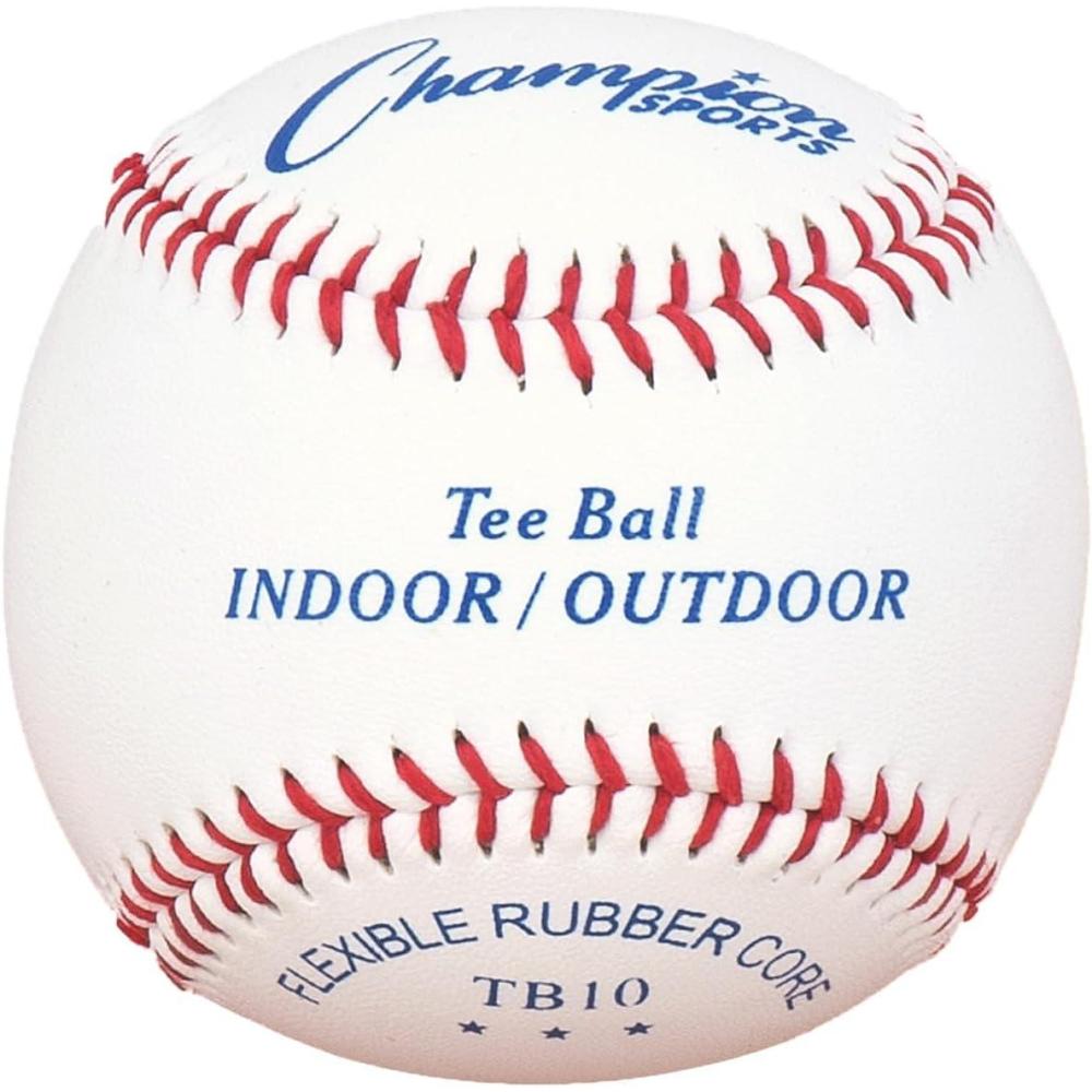 image:imageChampion Sports Syntex Leather Cover IndoorOutdoor Tee Balls Safety Sponge Core Pack of 12