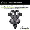 Champion Sports 13″ Lightweight Multi-layered Youth Models Baseball Chest Protector – Removable Shoulder Cap and Tail Chest Protector – Ages: 9-12