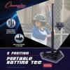 Champion Sports 5-Position Batting Tee – Mounted Adjustable Telescopic Batting Tee With 5 Hitting Zones