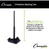 Champion Sports 5-Position Batting Tee – Mounted Adjustable Telescopic Batting Tee With 5 Hitting Zones