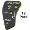 Champion Sports Baseball Umpire 4-Wheel Call Order Indicator, Black