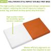 Champion Sports Hollywood Style Impact Double First Base – Solid One Piece Molded Construction – Rubber Double First Base – Ground Anchors Not Included,Orange