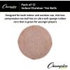 Champion Sports Syntex Leather Cover Indoor/Outdoor Tee Balls – Safety Sponge Core – Pack of 12