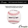 Champion Sports Syntex leather Cover Official Size and Weight Soft Compression Baseballs – Polyurethane Center – Pack of 12 – Level 1 (Ages 5-7)