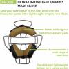 Champion Sports Ultra Lightweight Baseball Umpire Face Mask, Silver(Adult)