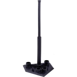 Champion Sports 5-Position Batting Tee – Mounted Adjustable Telescopic Batting Tee With 5 Hitting Zones