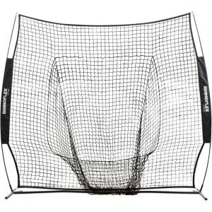 Champion Sports Baseball Softball Net: Rhino Flex Baseball / Softball Pitching and Batting Training Net – Portable Hitting and Throwing Practice Net