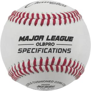 Champion Sports Leather Baseball Set: Dozen Indoor / Outdoor Genuine Leather Official League Baseballs for Practice Training or Real Game – OLBPRO Pack of 12