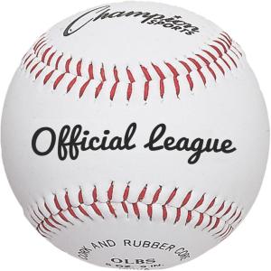 Champion Sports Syntex Leather Baseball Set: Dozen Indoor/Outdoor Syntex Leather Official League Baseballs for Practice Training or Real Game – Pack of 12