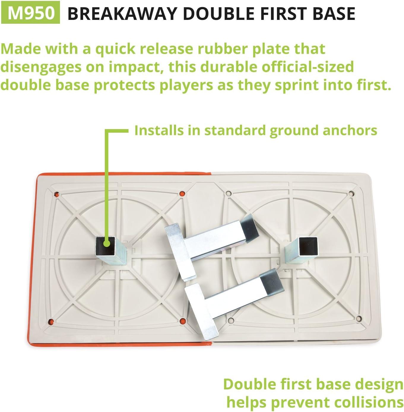 image:imageChampion Sports Double First Base Break Away Base with Ground Anchor System Full Size Double Base Set With Break Away Feature Double Base Set With Release Upon Inpact Design