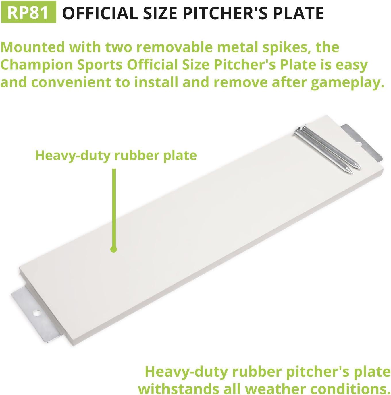 image:imageChampion Sports Heavy Duty Rubber Pitchers Plate All Weather Official Size Pitchers Plate