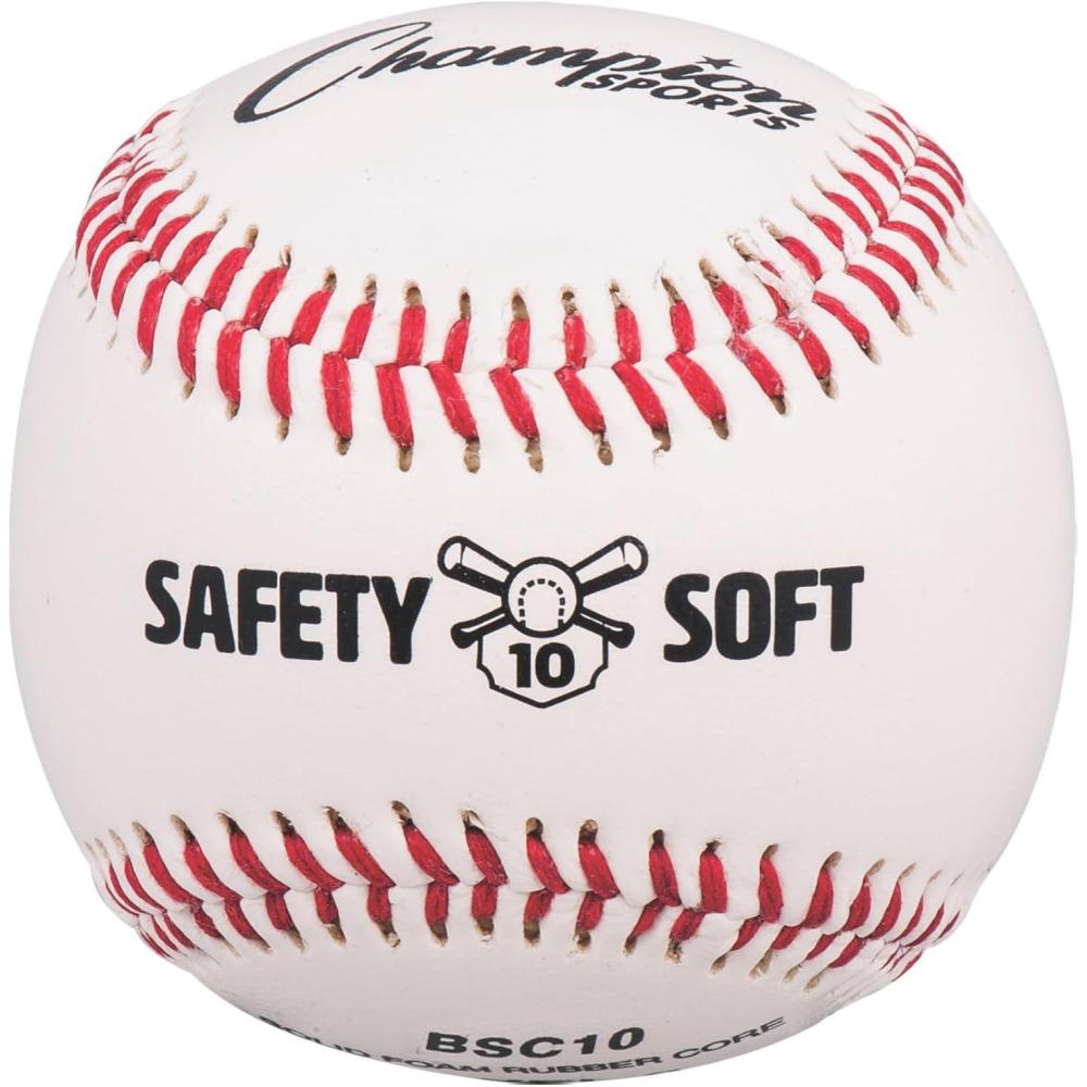 image:imageChampion Sports Syntex Leather Cover Official Size and Weight Soft Compression Baseballs  Polyurethane Center  Pack of 12  Level 10 Ages 12