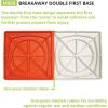 Champion Sports Double First Base Break Away Base with Ground Anchor System – Full Size Double Base Set With Break Away Feature – Double Base Set With Release Upon Inpact Design