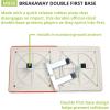 Champion Sports Double First Base Break Away Base with Ground Anchor System – Full Size Double Base Set With Break Away Feature – Double Base Set With Release Upon Inpact Design