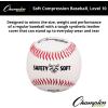 Champion Sports Syntex Leather Cover Official Size and Weight Soft Compression Baseballs – Polyurethane Center – Pack of 12 – Level 10 (Ages 12+)
