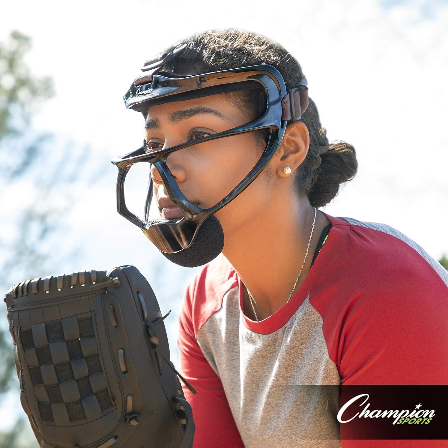 image:imageChampion Sports Ultralight Magnesium Softball Fielders Mask Youth amp Adult Sizes 8oz Lightweight Protective Face GuardBlack