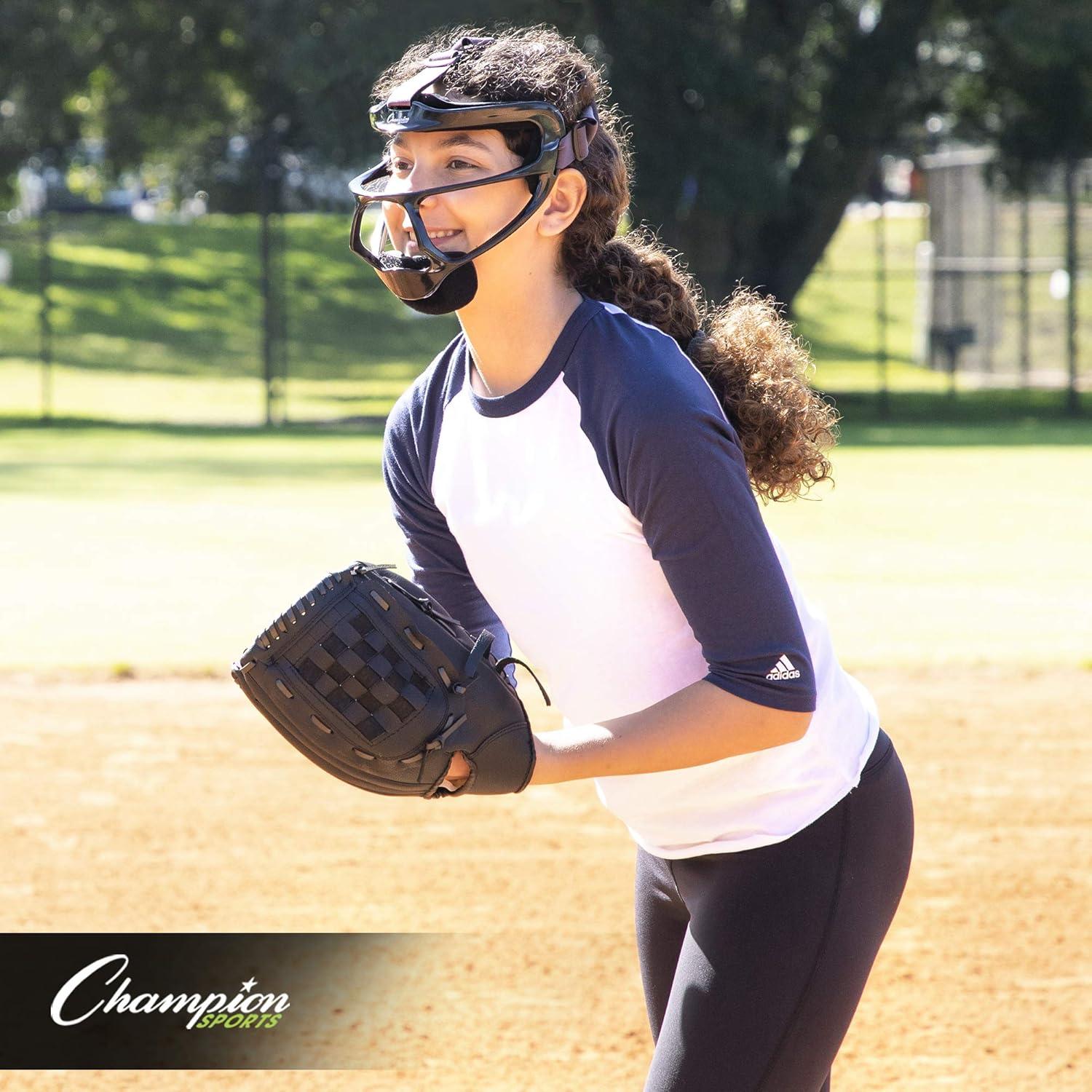 image:imageChampion Sports Ultralight Magnesium Softball Fielders Mask Youth amp Adult Sizes 8oz Lightweight Protective Face GuardRed