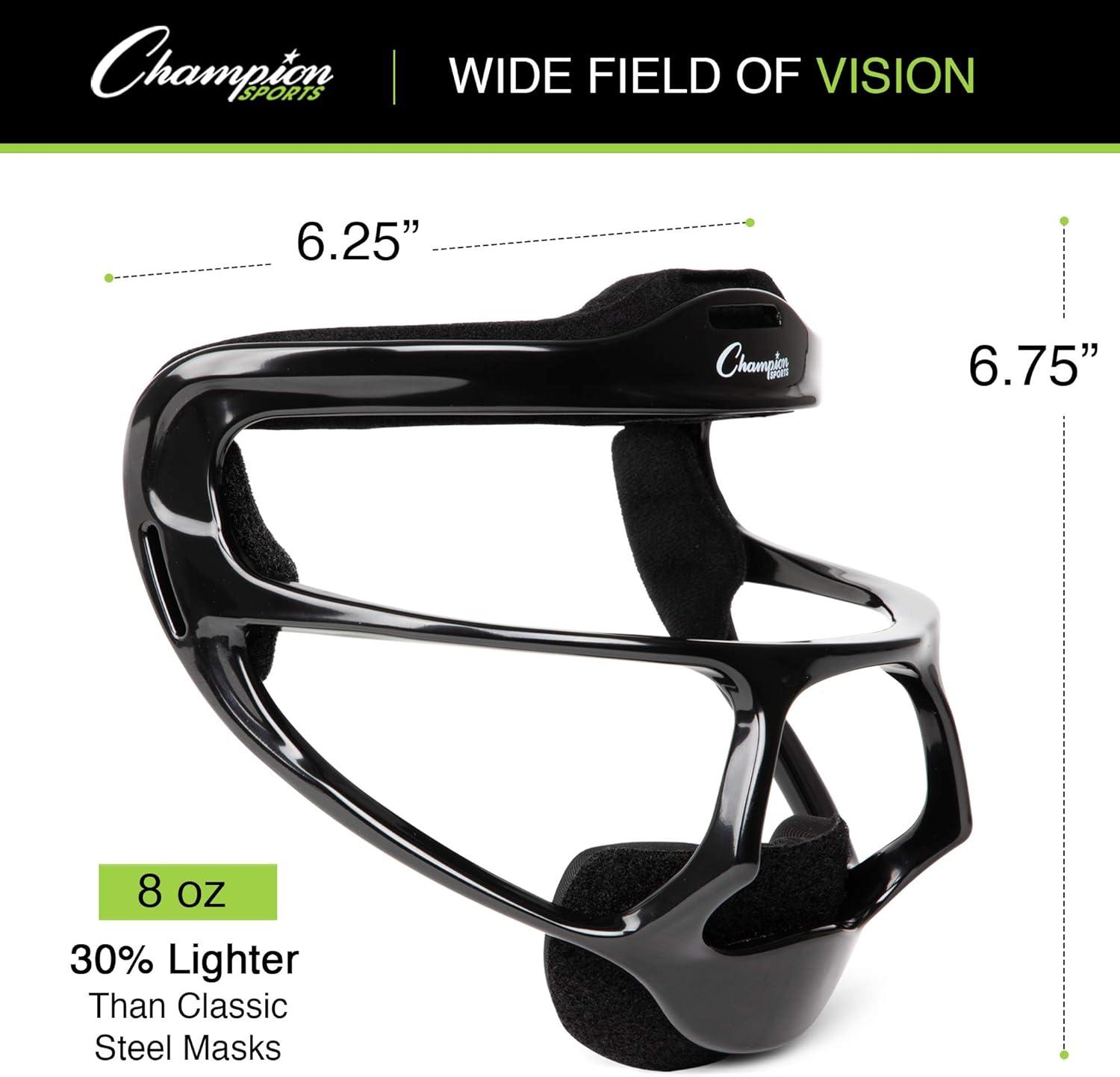 image:imageChampion Sports Ultralight Magnesium Softball Fielders Mask Youth amp Adult Sizes 8oz Lightweight Protective Face GuardRed