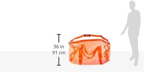 image:imageChampion Sports Mesh Duffle Bag with Zipper and Adjustable Shoulder Strap 15 x 36 Multipurpose Oversized Gym Bag for Equipment Sports Gear Laundry Breathable Mesh Scuba and Travel BagOrange