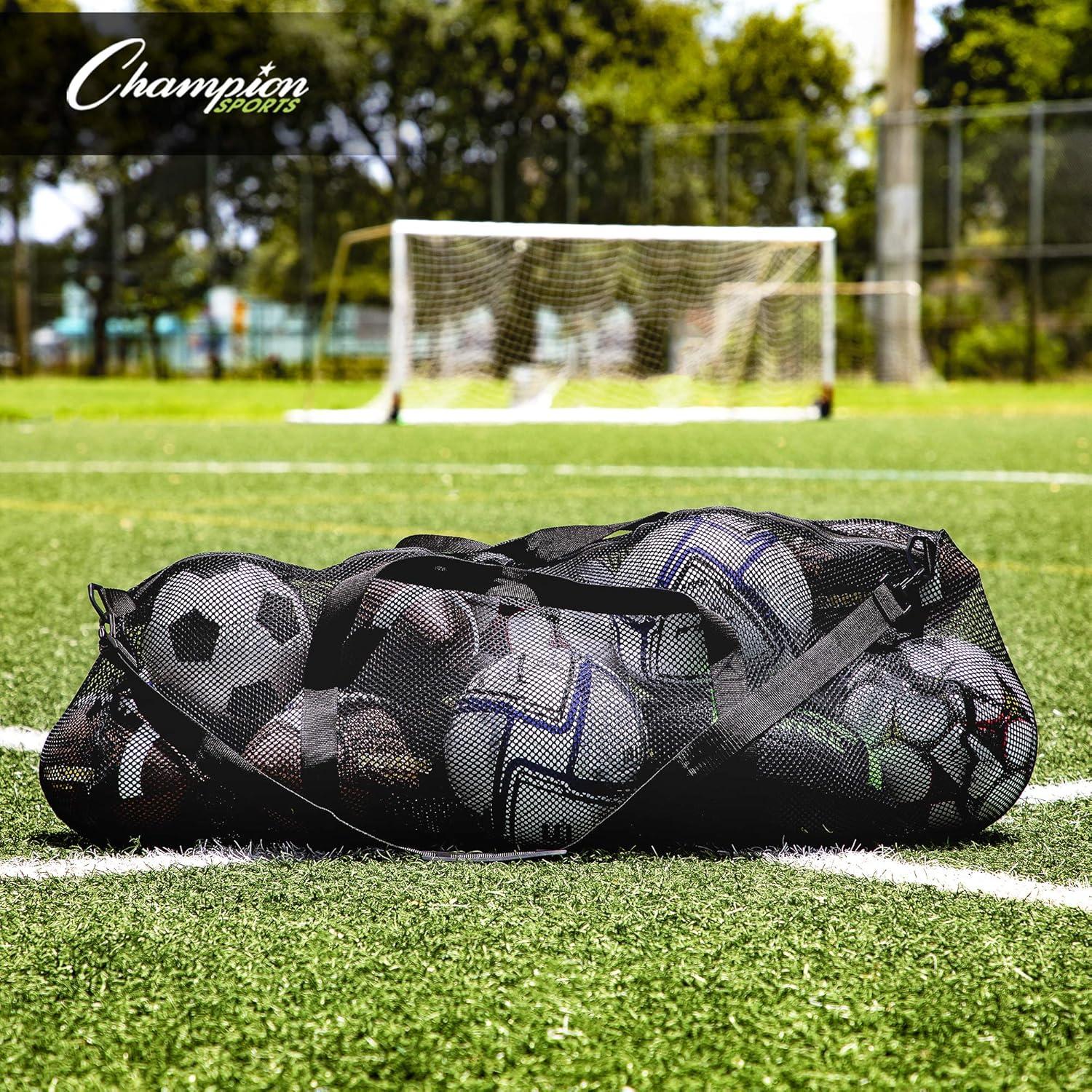 image:imageChampion Sports Mesh Duffle Bag with Zipper and Adjustable Shoulder Strap 15 x 36 Multipurpose Oversized Gym Bag for Equipment Sports Gear Laundry Breathable Mesh Scuba and Travel BagPurple