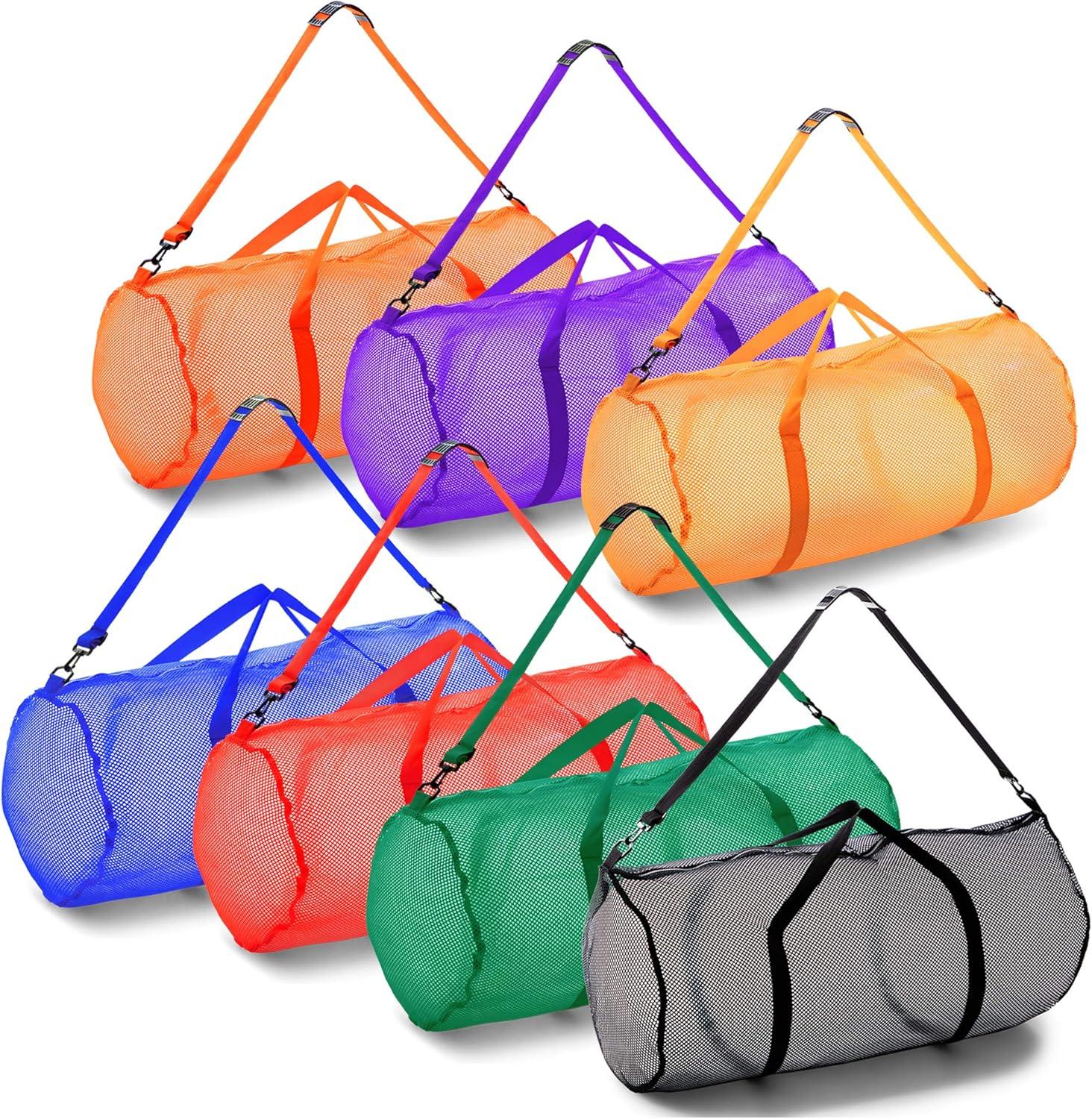 image:imageChampion Sports Mesh Duffle Bag with Zipper and Adjustable Shoulder Strap 15 x 36 Multipurpose Oversized Gym Bag for Equipment Sports Gear Laundry Breathable Mesh Scuba and Travel BagPurple
