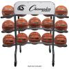Champion Sports Deluxe Heavy Duty Basketball Storage Cart with Locking Swivel Caster Wheels (Black)(Deluxe (15 Ball Capacity))