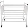 Champion Sports Deluxe Heavy Duty Basketball Storage Cart with Locking Swivel Caster Wheels (Black)(Double Wide (24 Ball Capacity))