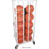 Champion Sports Deluxe Heavy Duty Basketball Storage Cart with Locking Swivel Caster Wheels (Black)(Vertical Cage (20 Ball Capacity))