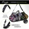 Champion Sports Mesh Duffle Bag with Zipper and Adjustable Shoulder Strap, 15” x 36” – Multipurpose, Oversized Gym Bag for Equipment, Sports Gear, Laundry – Breathable Mesh Scuba and Travel Bag(Blue)