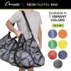 Champion Sports Mesh Duffle Bag with Zipper and Adjustable Shoulder Strap, 15” x 36” – Multipurpose, Oversized Gym Bag for Equipment, Sports Gear, Laundry – Breathable Mesh Scuba and Travel Bag(Orange)