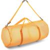 Champion Sports Mesh Duffle Bag with Zipper and Adjustable Shoulder Strap, 15” x 36” – Multipurpose, Oversized Gym Bag for Equipment, Sports Gear, Laundry – Breathable Mesh Scuba and Travel Bag(Yellow)