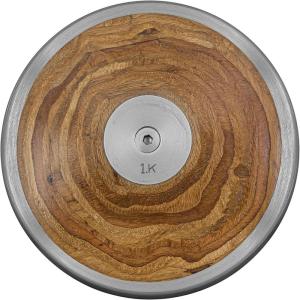 Champion Sports Practice & Competition Discus – Rubber, Plastic, or Wood Options, Multiple Weights for Track and Field Training(Wood Competition Practice Discus (1.0 KG))