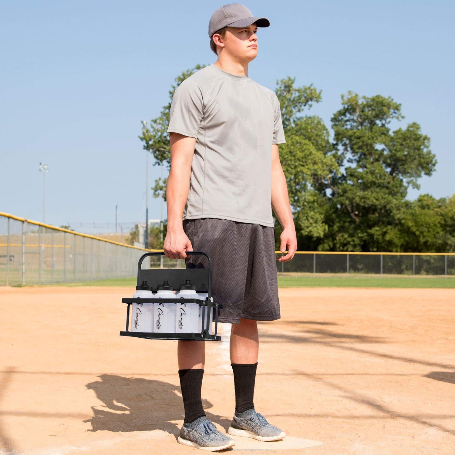 image:imageChampion Sports Collapsible Water Bottle Carrier Black StandardStandard Pack of 12