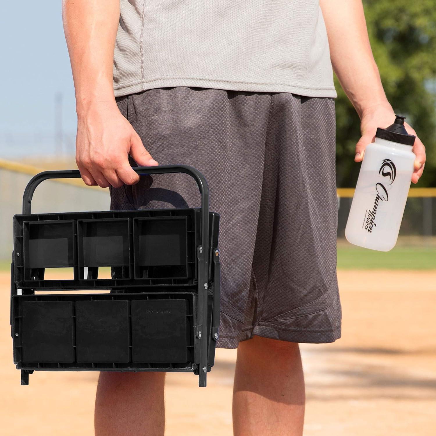 image:imageChampion Sports Collapsible Water Bottle Carrier Black StandardStandard Pack of 12