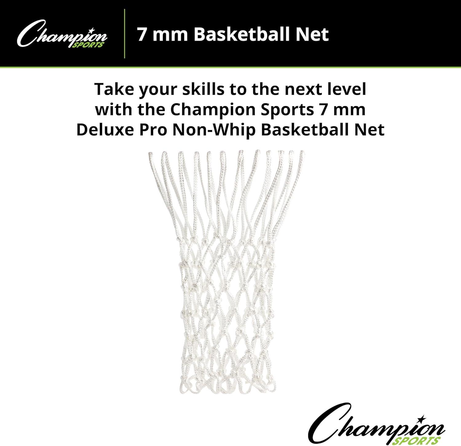 image:imageChampion Sports unisex adult 7 mm Deluxe Pro Non Whip Basketball Net Deluxe Professional 7mm White